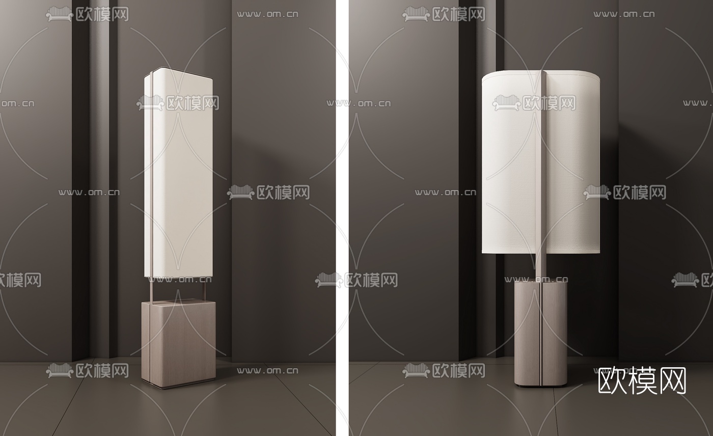 新中式台灯3d模型下载