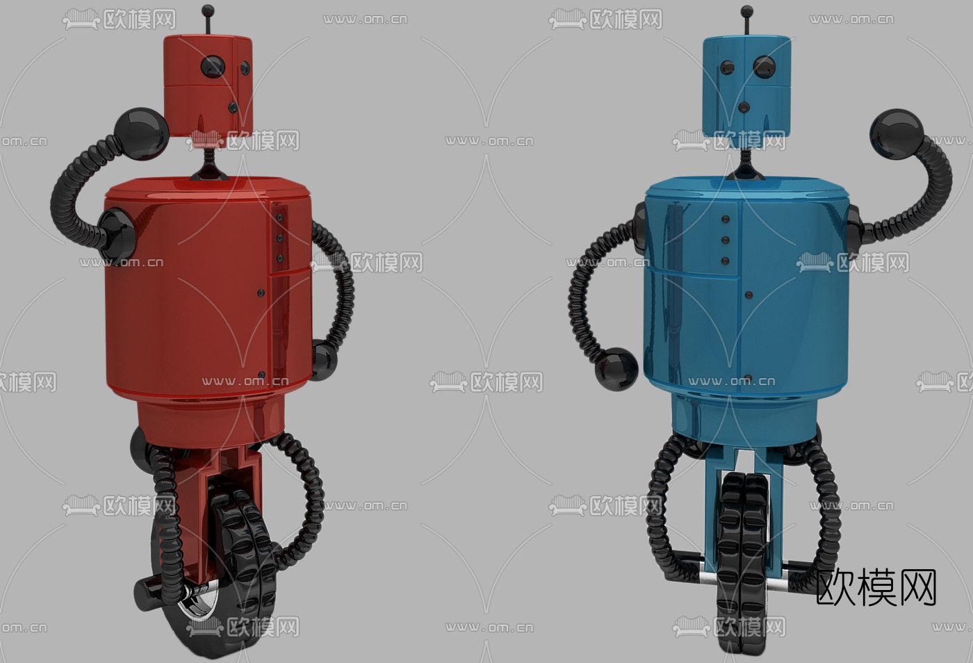 工业风独轮机器人3d模型