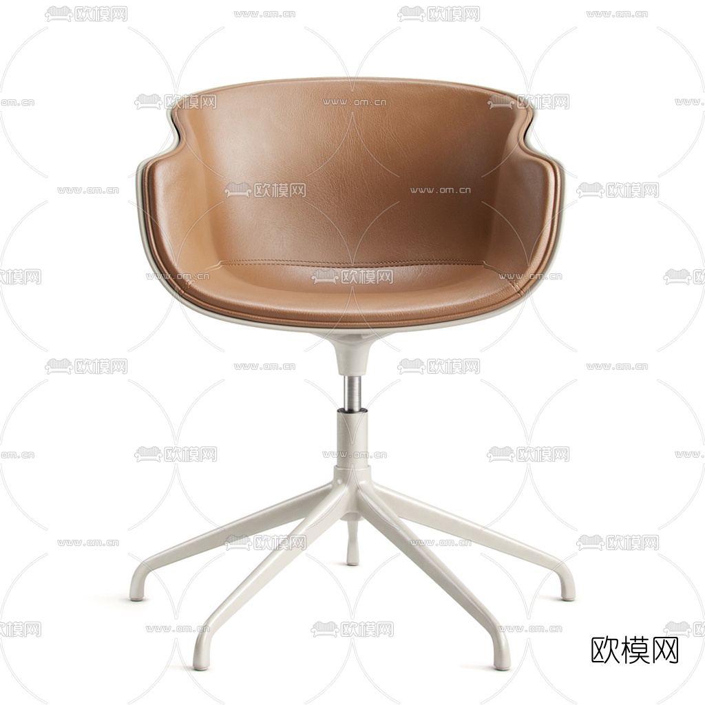 现代皮革办公椅3d模型