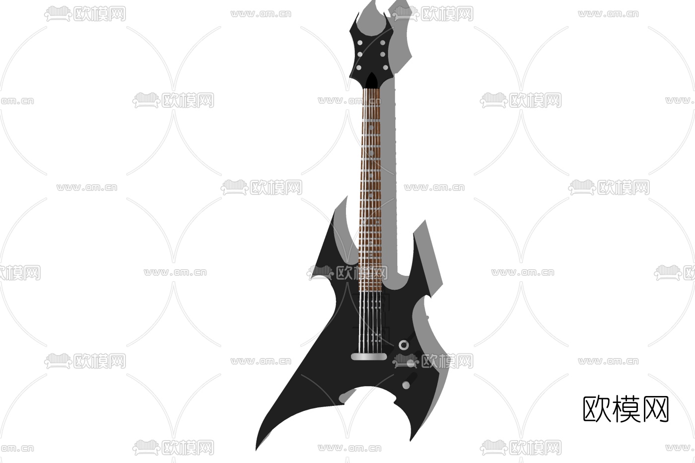 现代吉他su模型下载