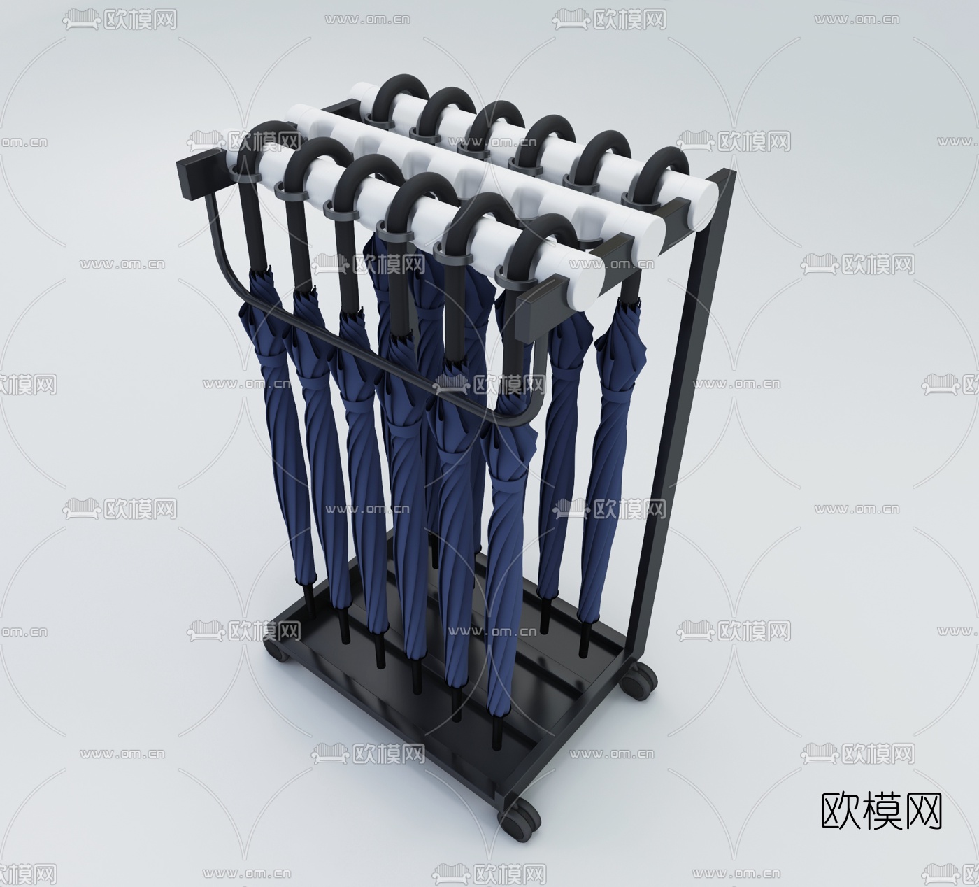 现代商场雨伞架3d模型