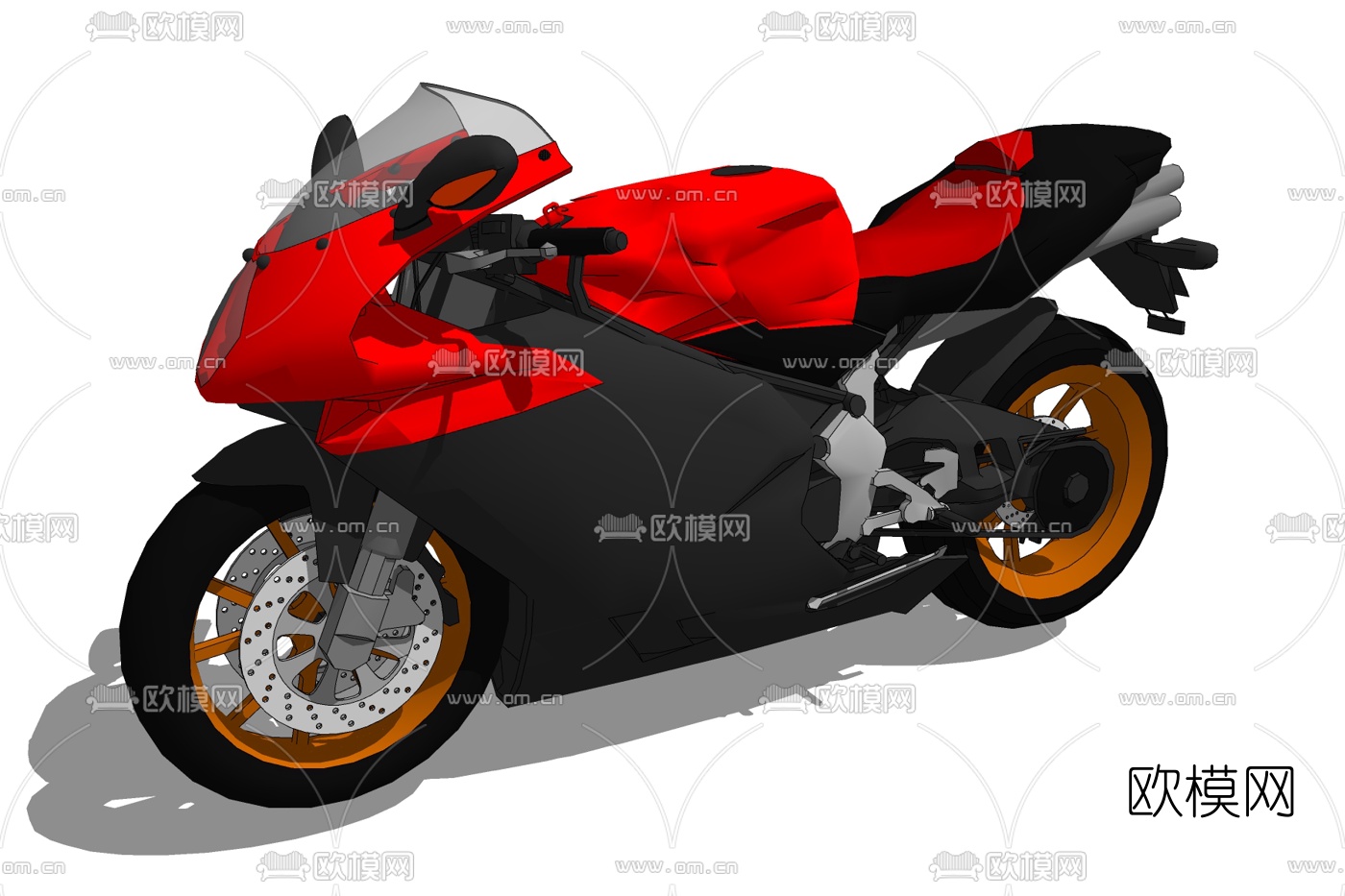 现代摩托车su模型下载