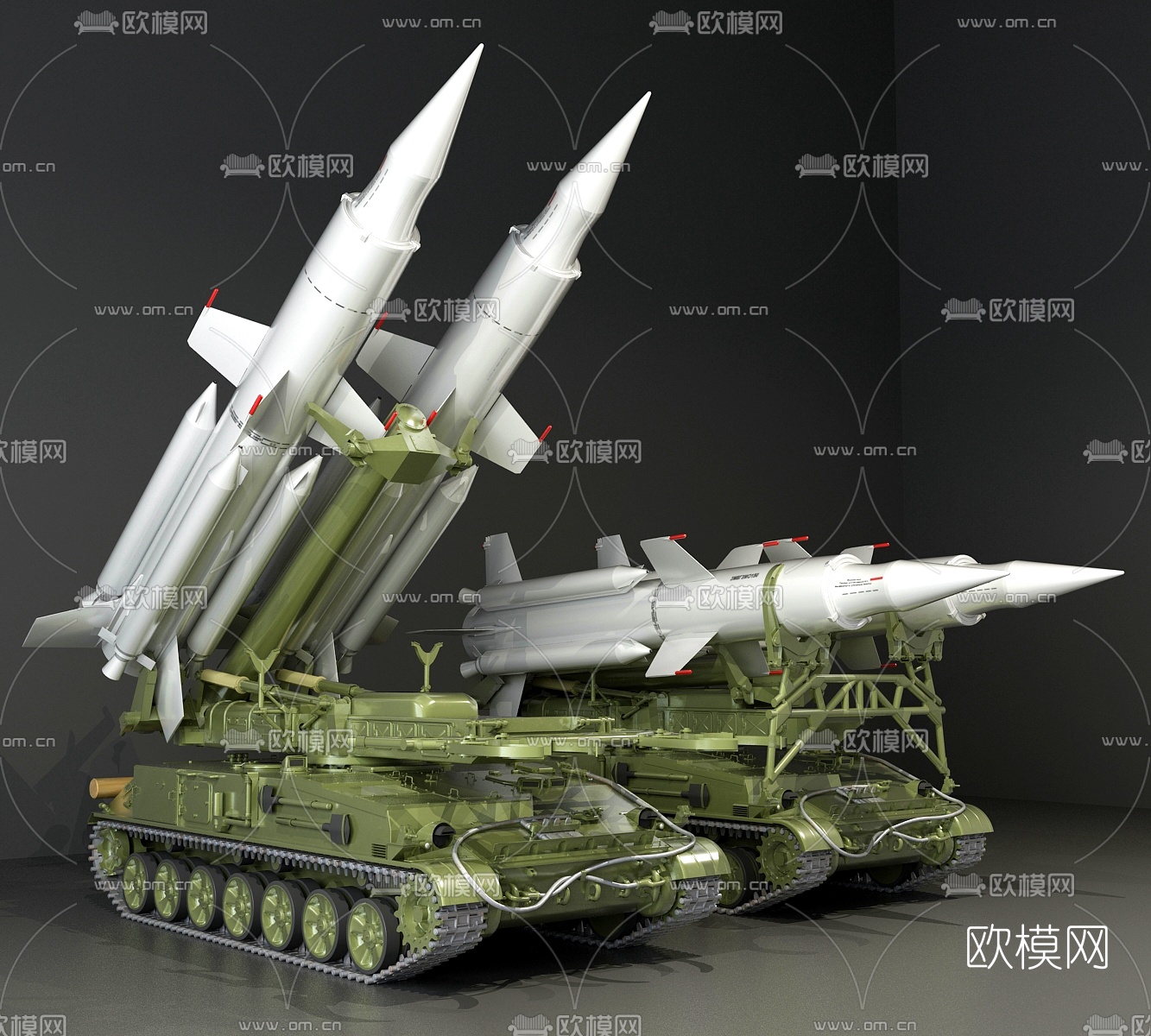 俄罗斯S-300V地空导弹系统_-CG模型网（cgmodel)-让设计更有价值!