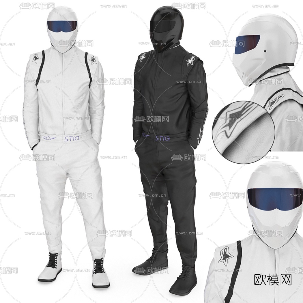 现代潮流人物3d模型下载