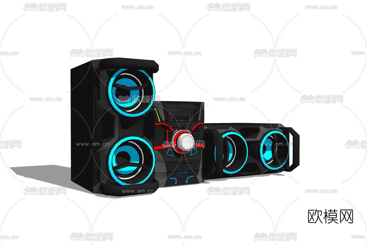 现代音响设备免费su模型下载