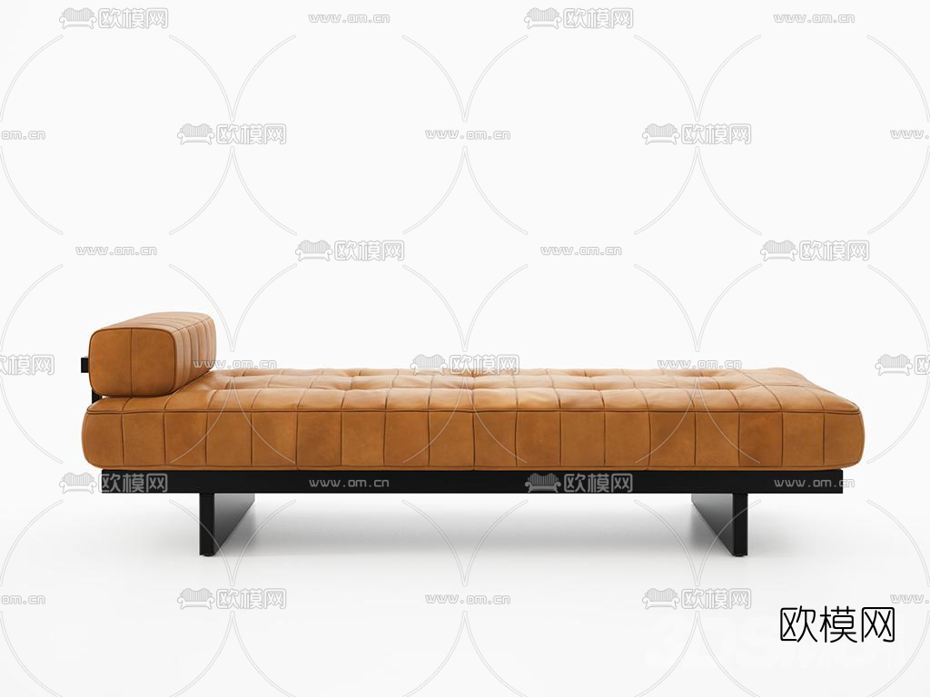 现代皮革脚踏免费3d模型下载（渲染图2）