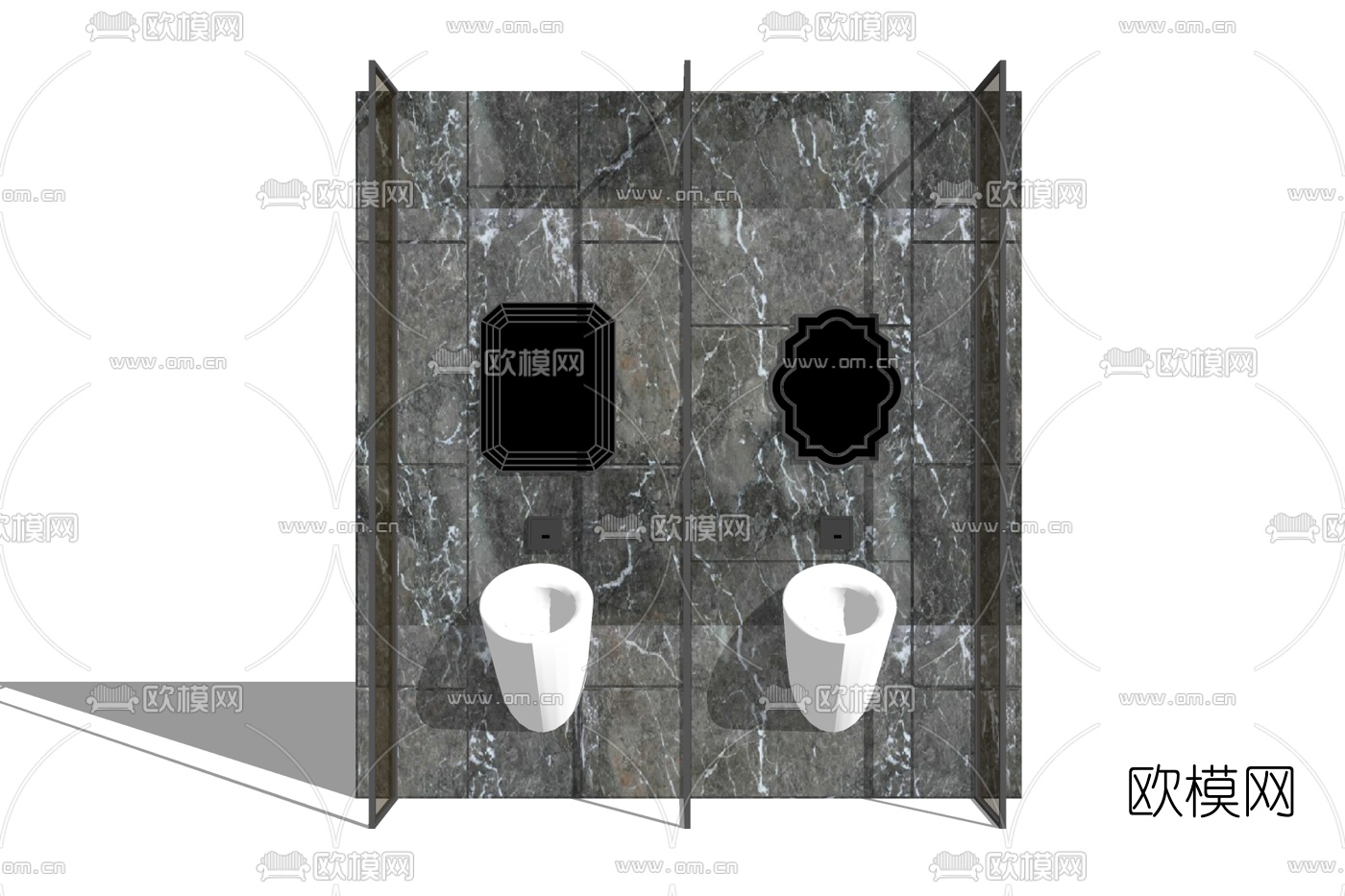 现代小便器免费su模型下载