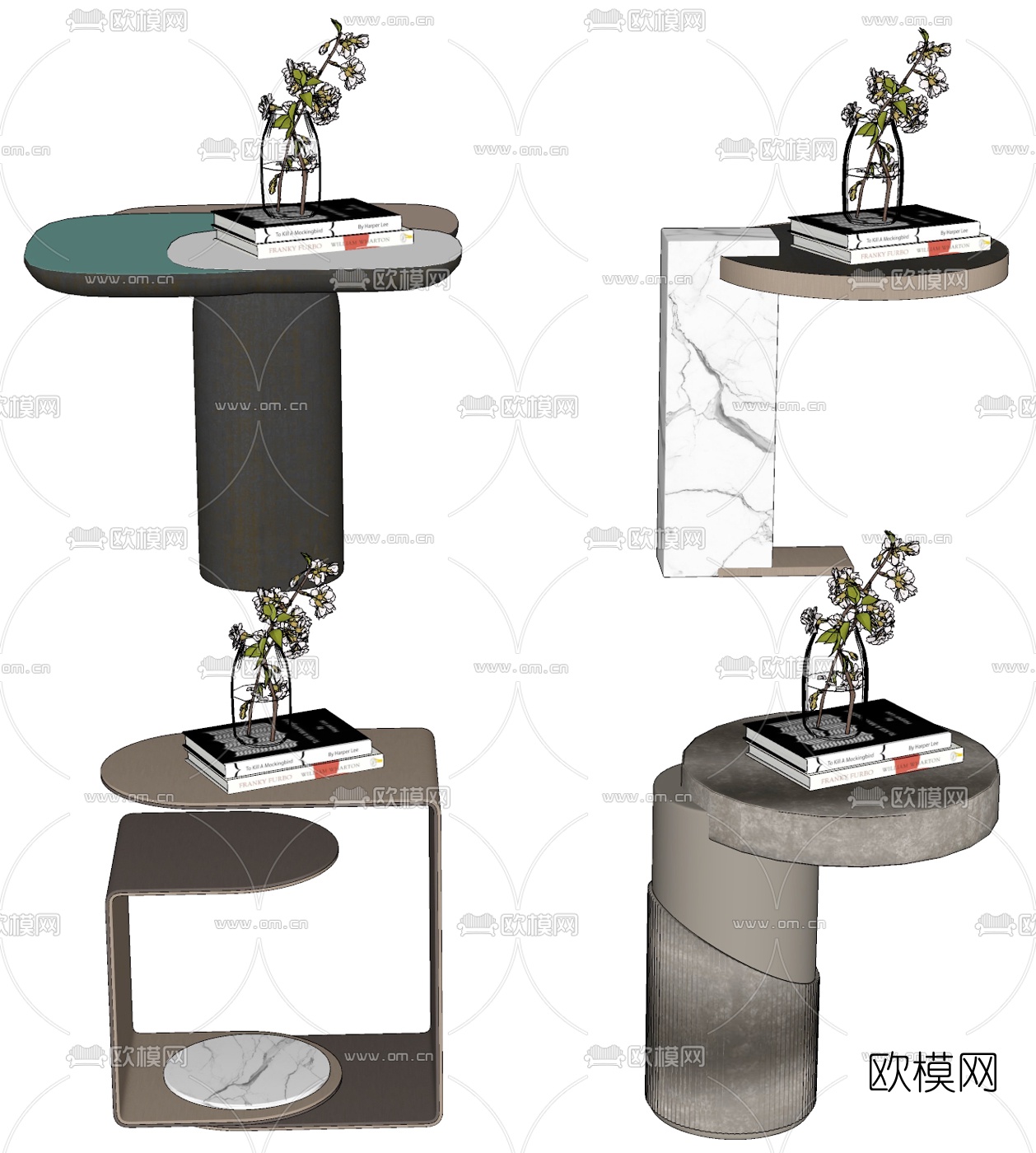 现代床头柜su模型