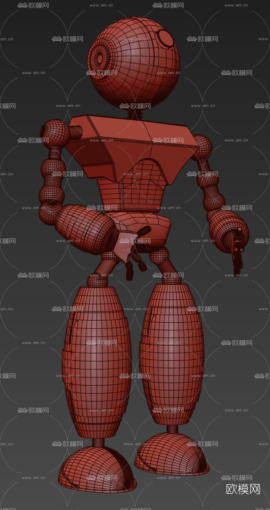 现代儿童智能机器人3d模型