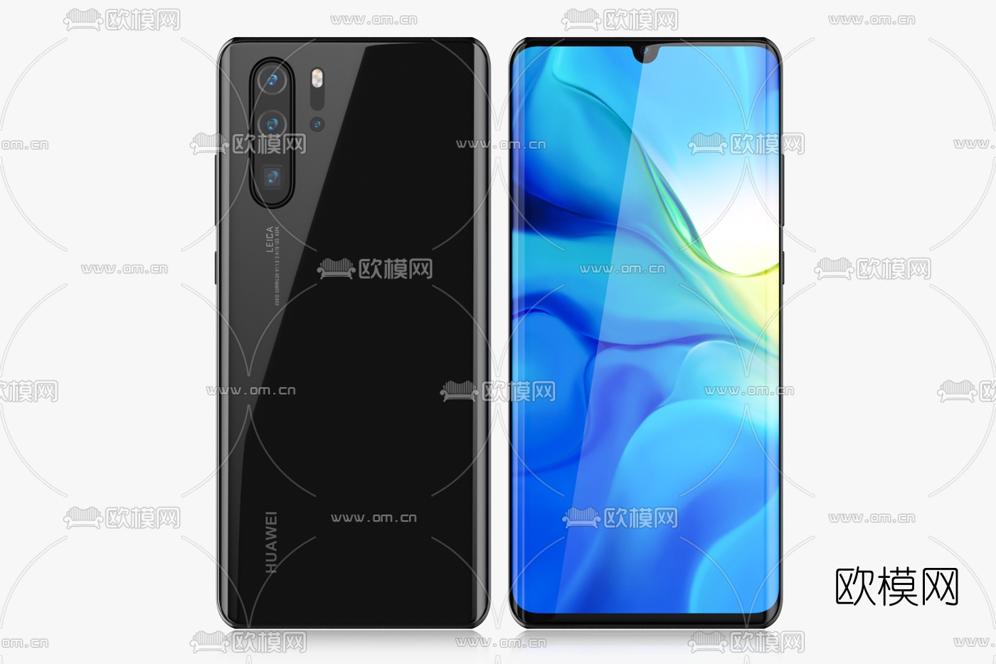 现代华为P30pro手机3d模型