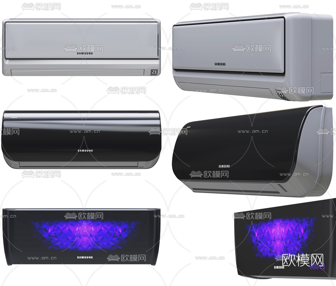 现代壁挂空调3d模型