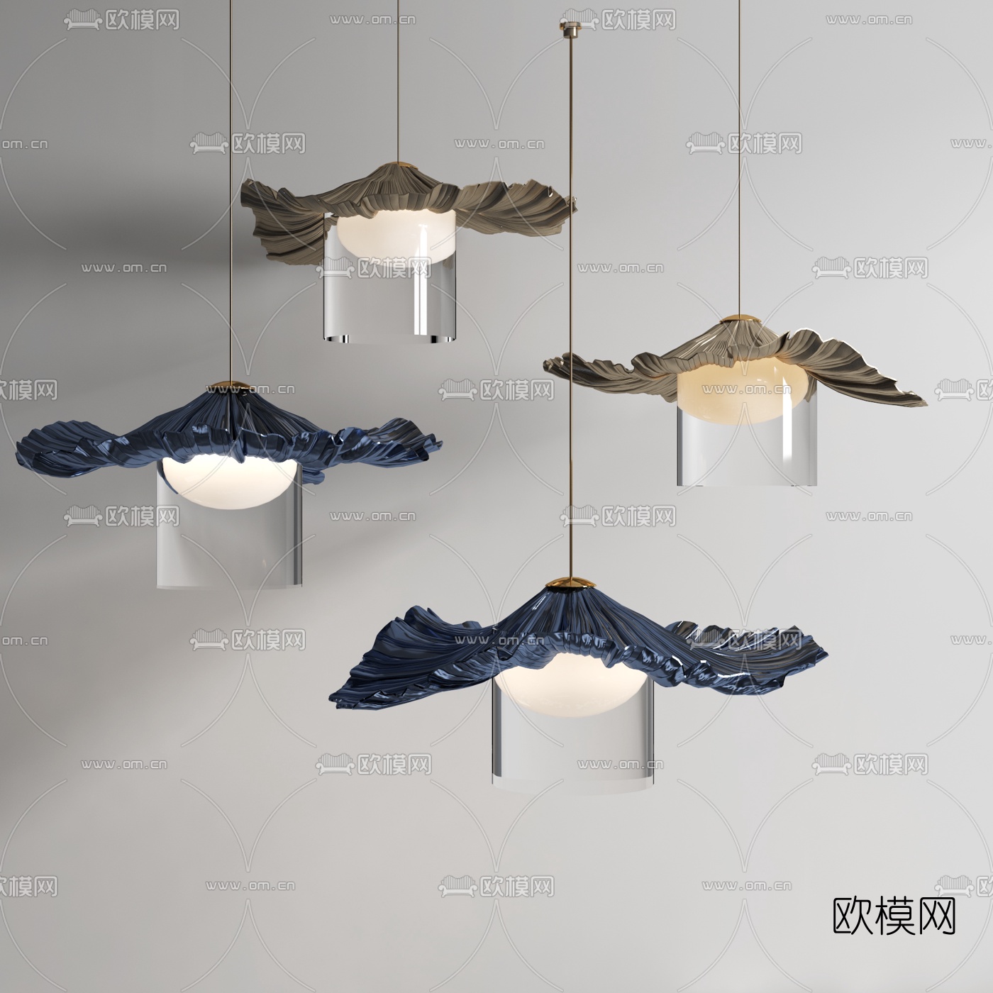 现代创意吊灯3d模型-免费3dmax模型库-欧模网