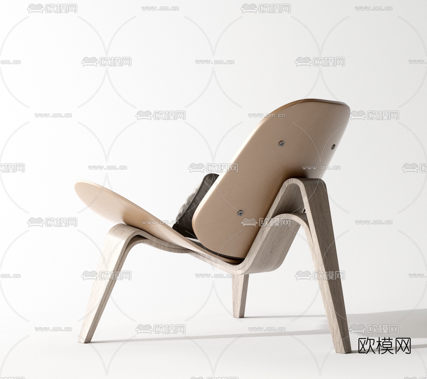 现代休闲椅脚踏3d模型