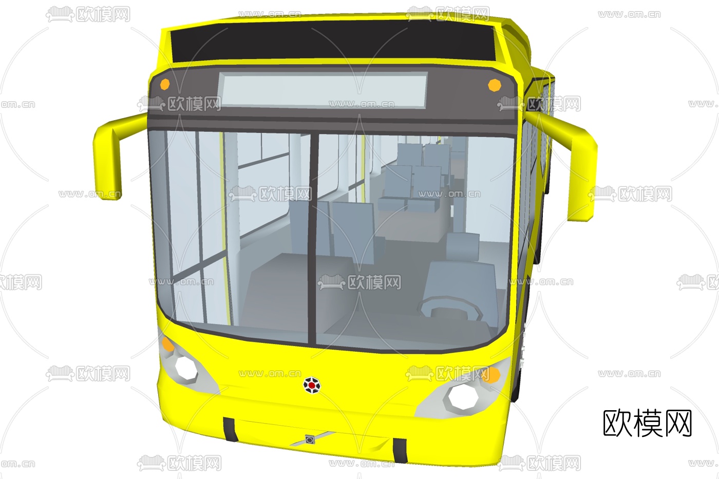 现代公交车su模型下载