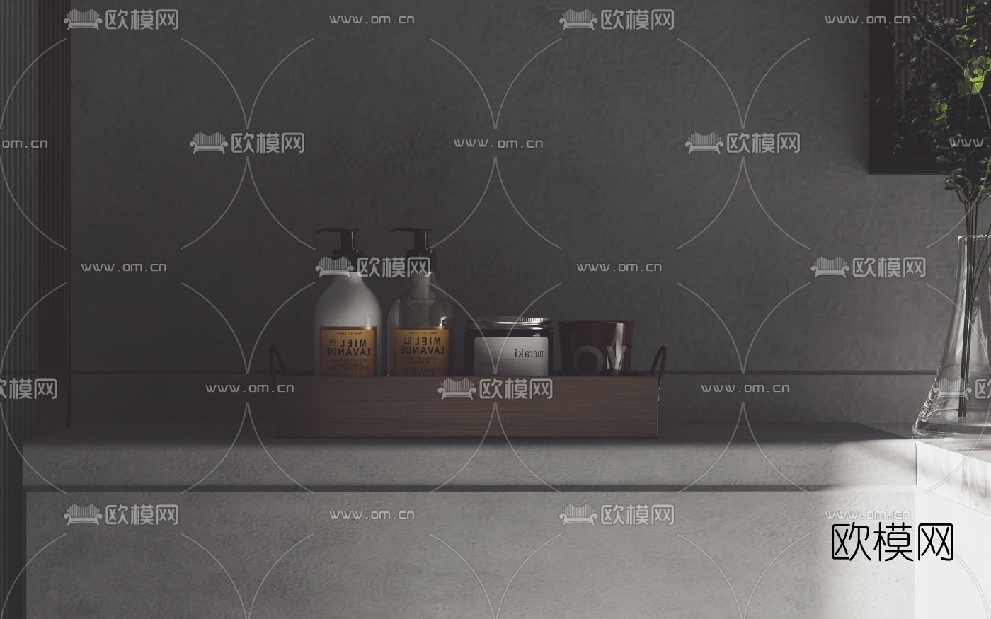 现代卫生间浴室3d模型