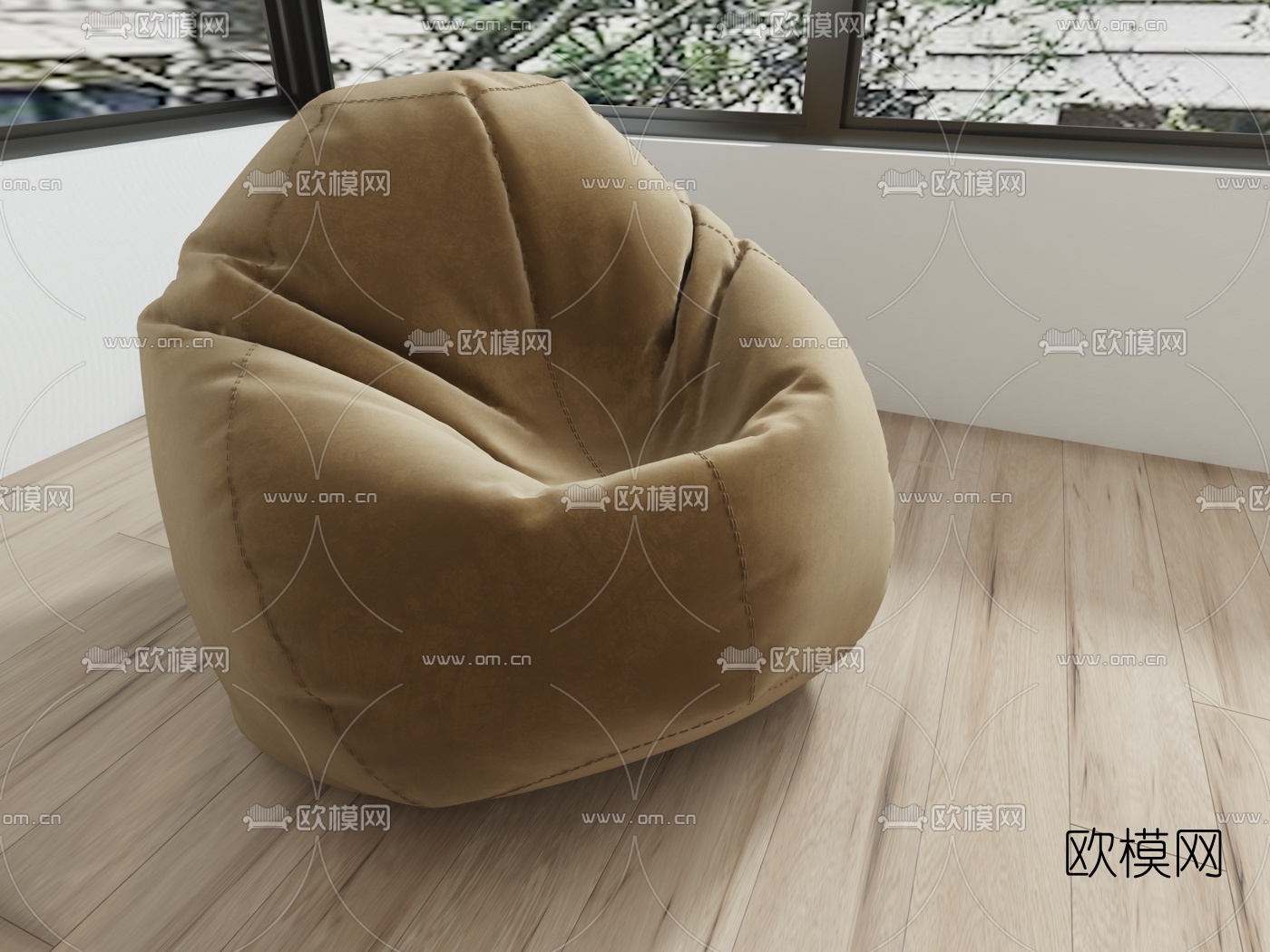 现代简约客厅免费3d模型下载（渲染图5）