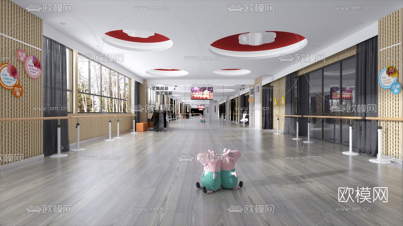 现代舞蹈教室3d模型