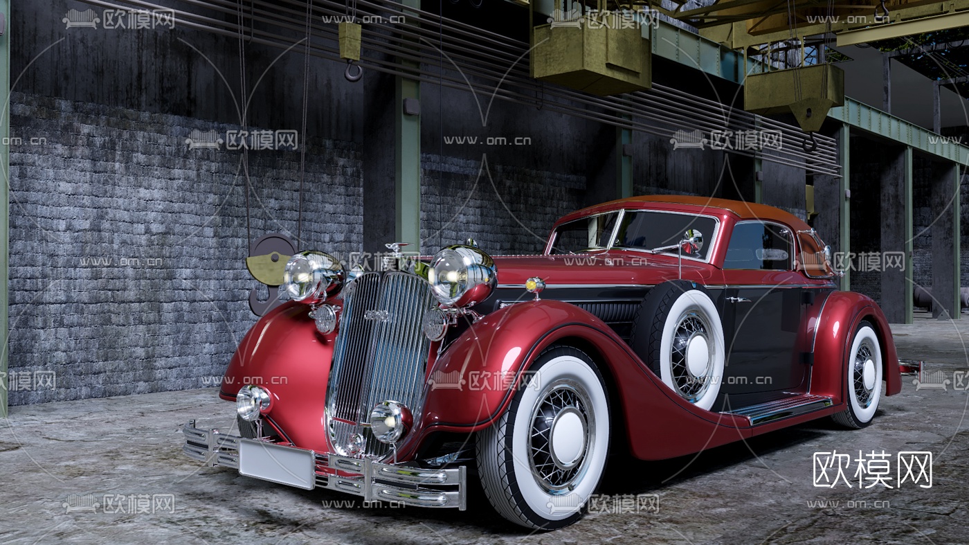 现代劳斯莱斯老爷车3d模型下载（渲染图1）