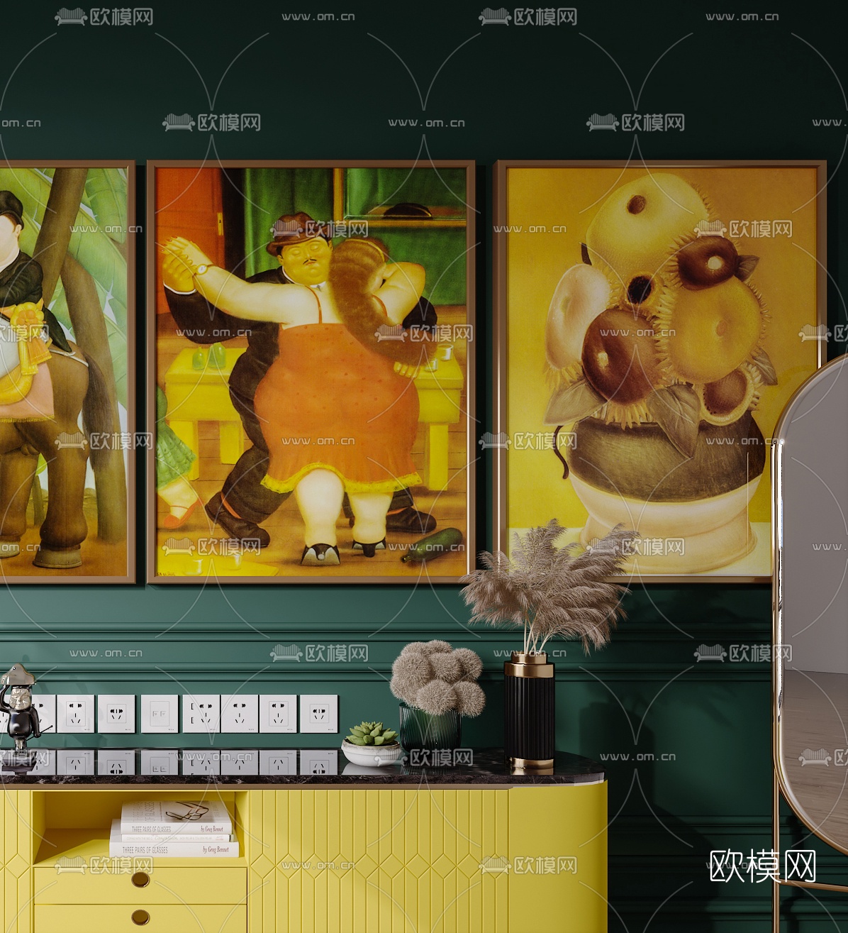 北欧电视柜3d模型