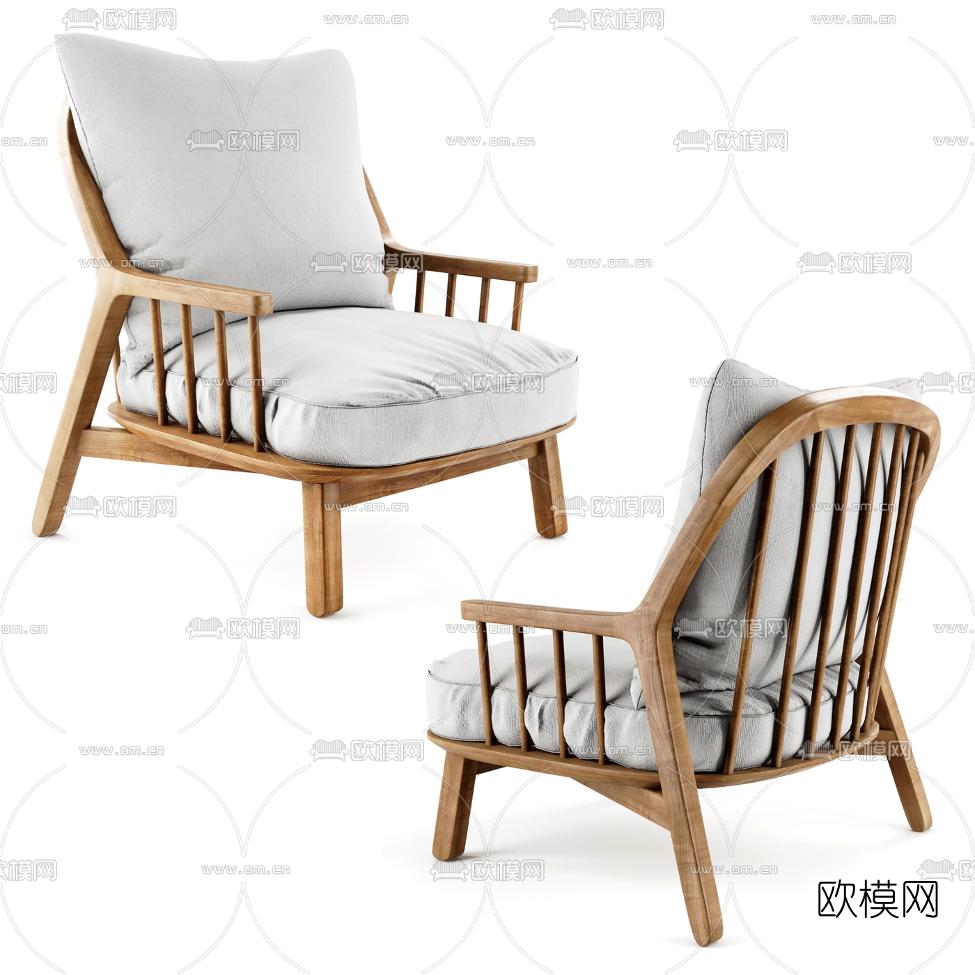 北欧休闲户外椅3d模型下载