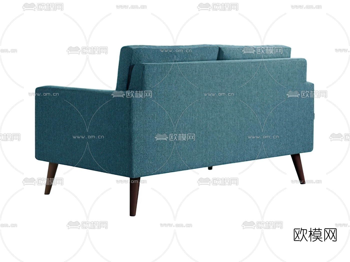 北欧双人沙发su模型下载（渲染图3）