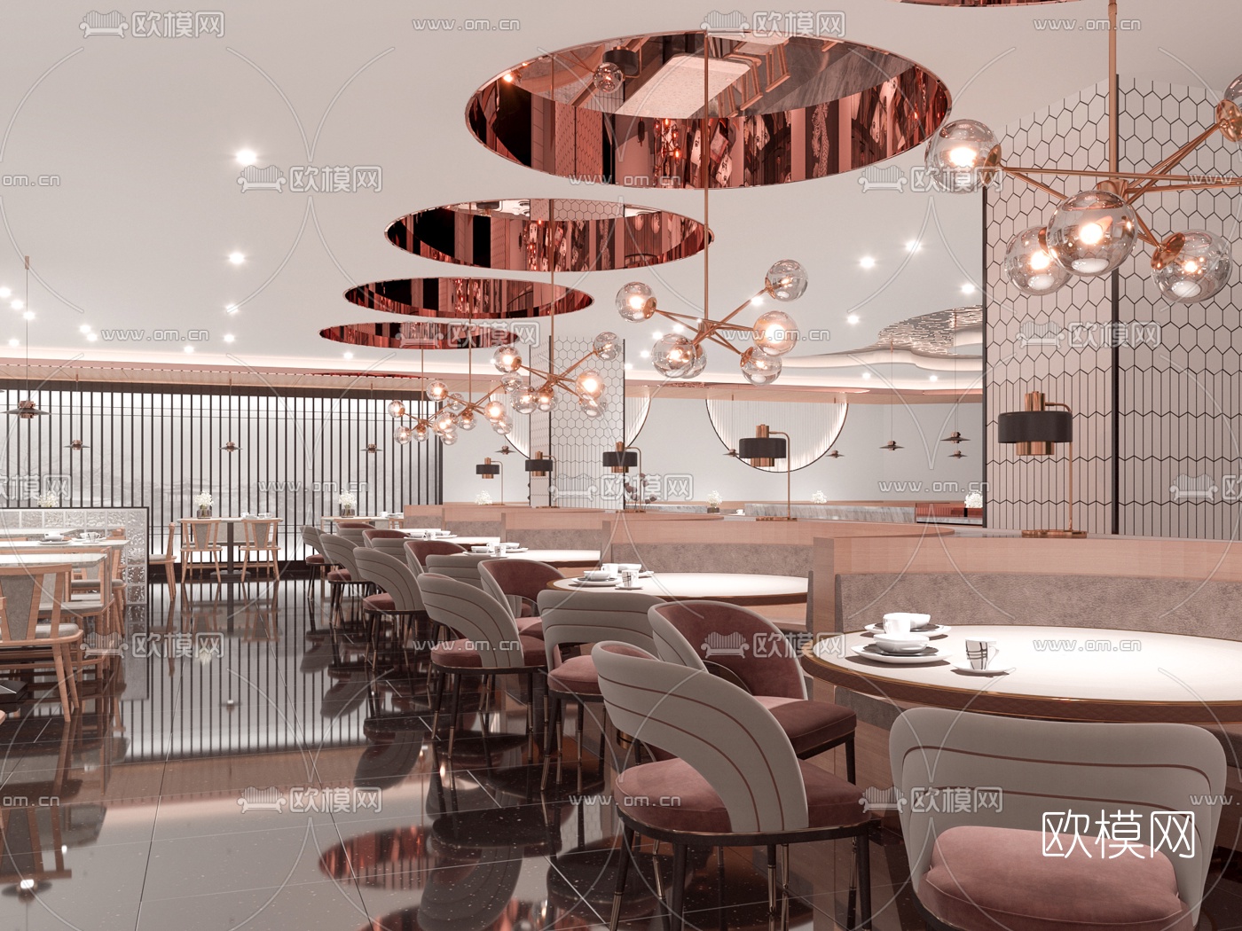 新中式中餐厅3d模型