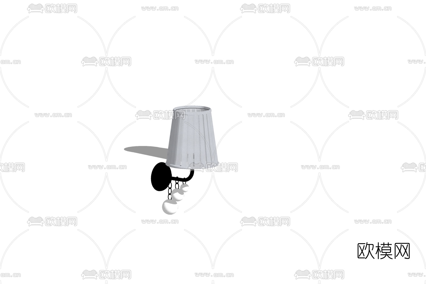 欧式金属壁灯免费su模型下载