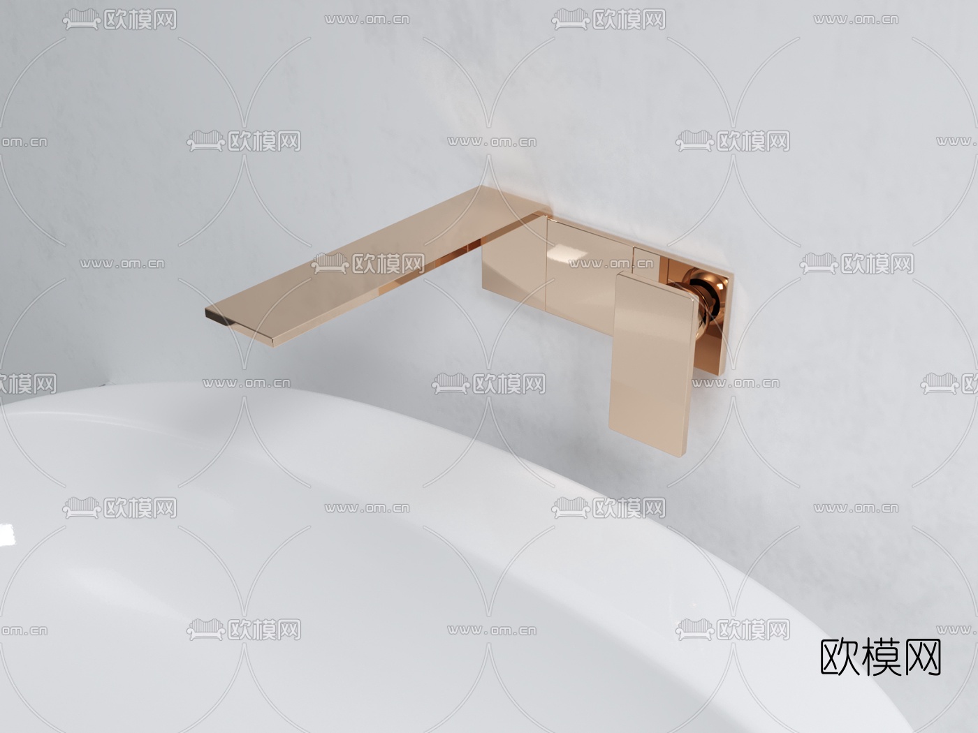 现代台盆洗手台3d模型