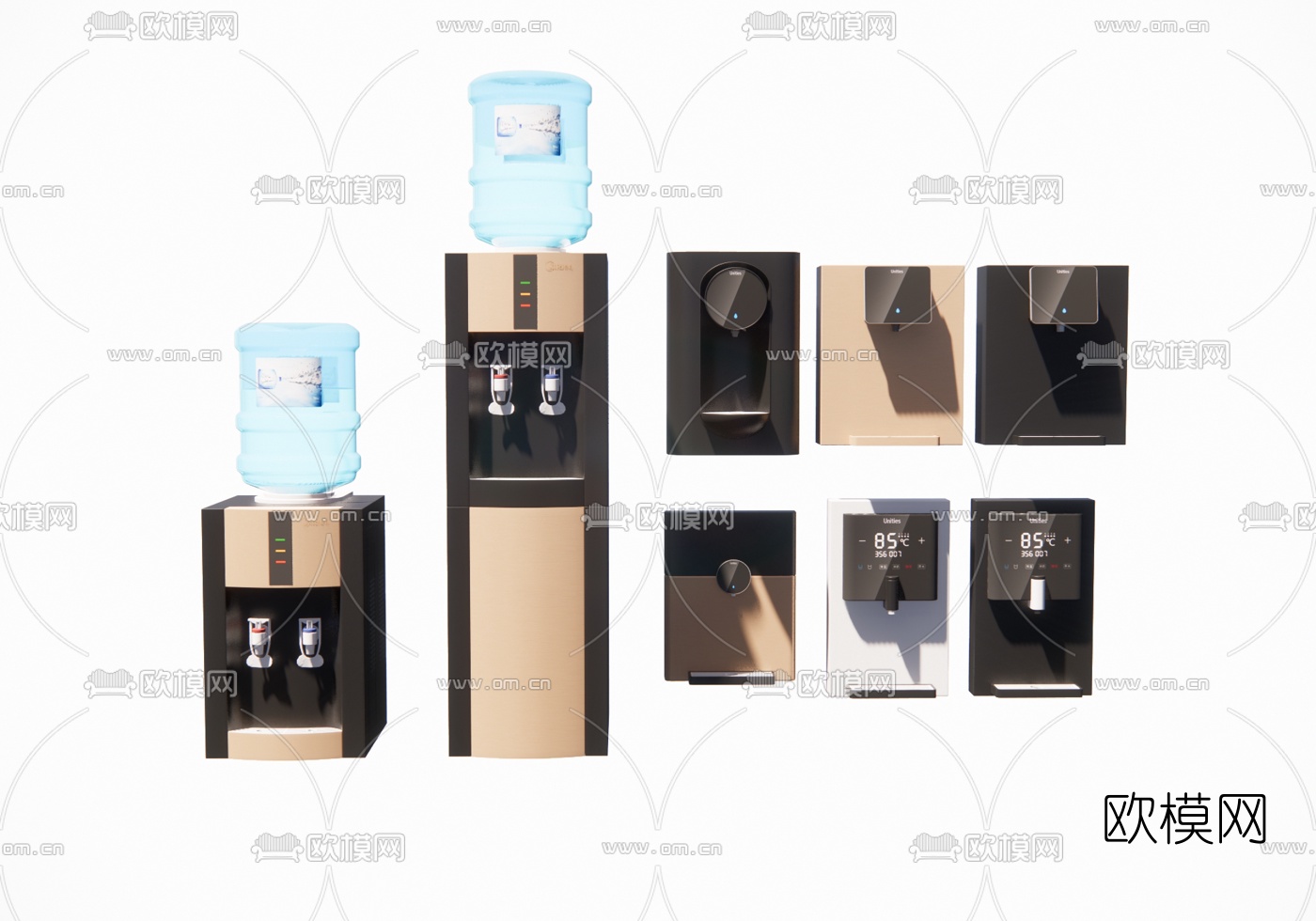 现代饮水机su模型下载