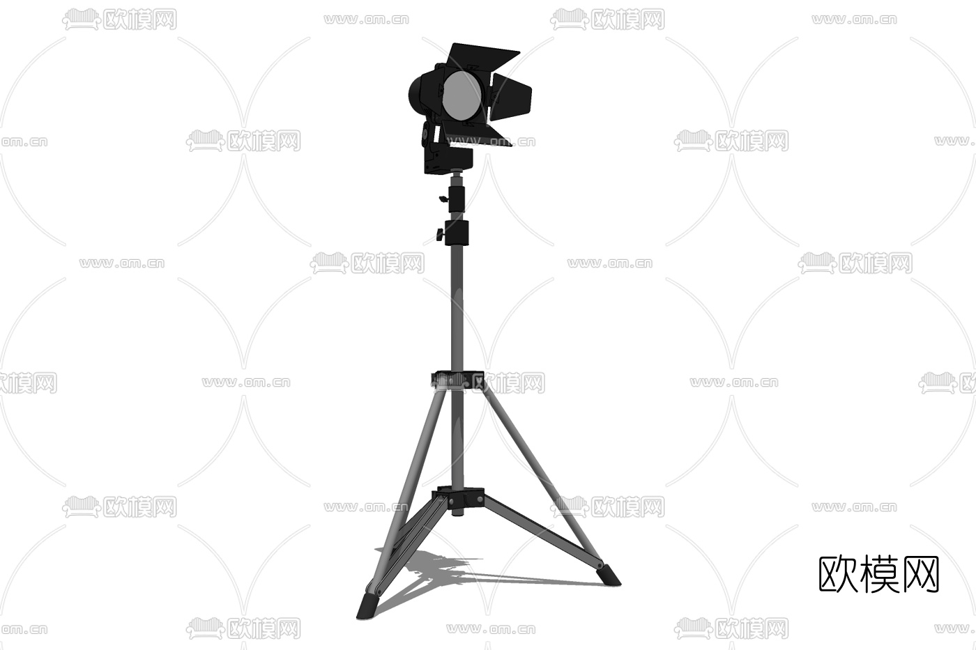 现代金属落地灯免费su模型下载