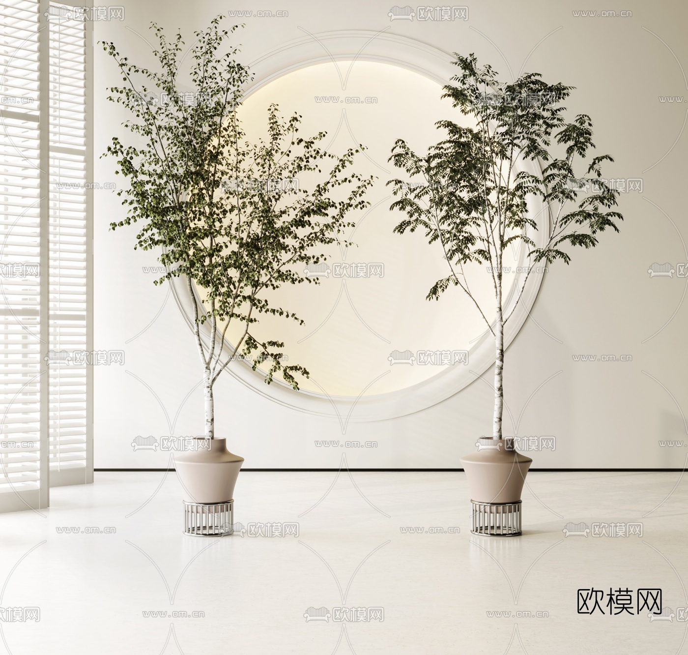 现代绿植盆栽3d模型