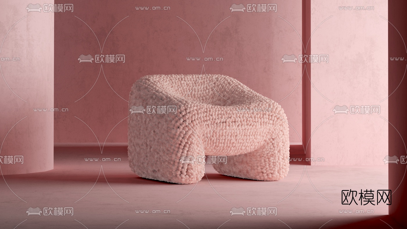 现代单人休闲沙发3d模型