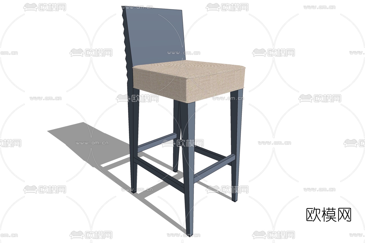 现代吧台椅免费su模型下载