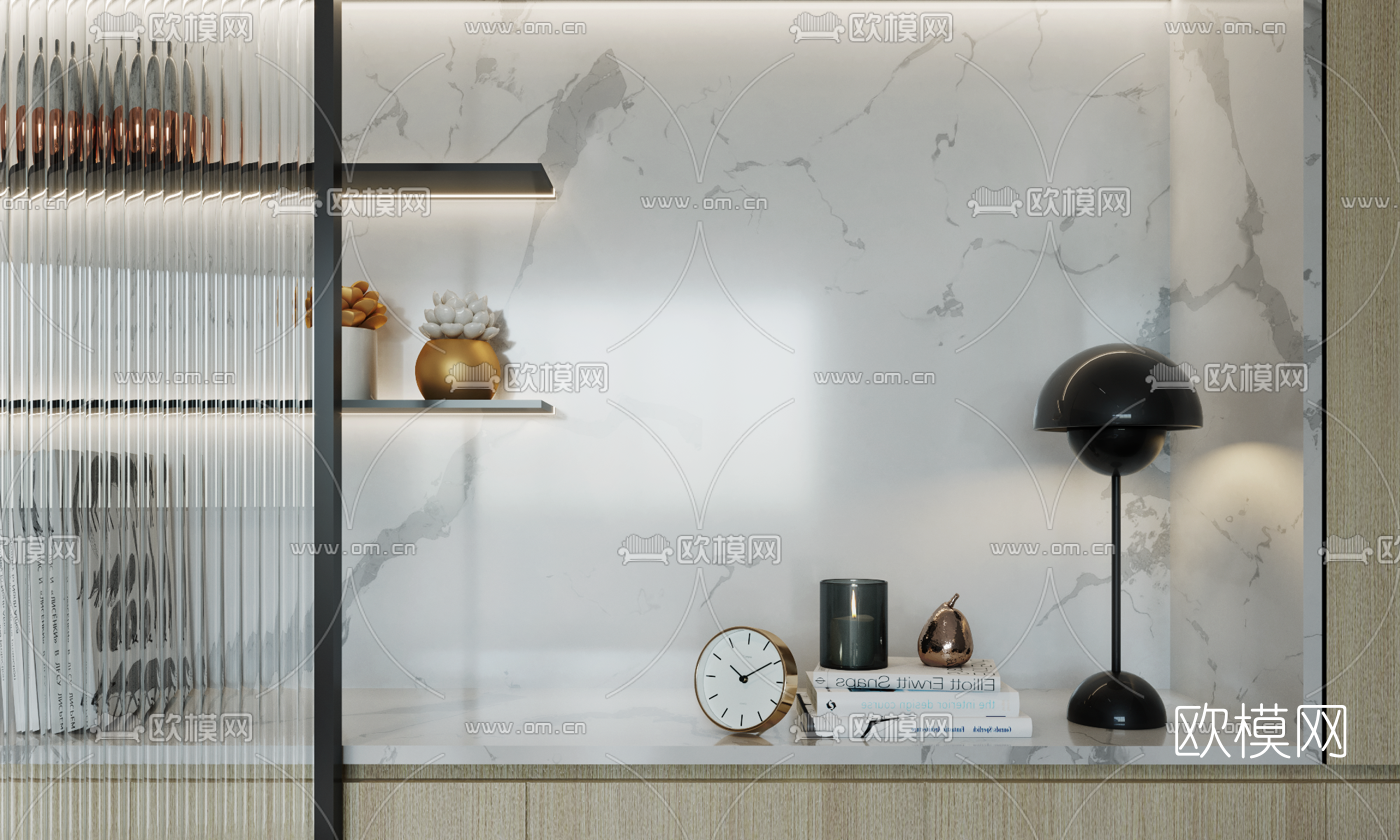 现代公寓客厅3d模型下载（渲染图5）