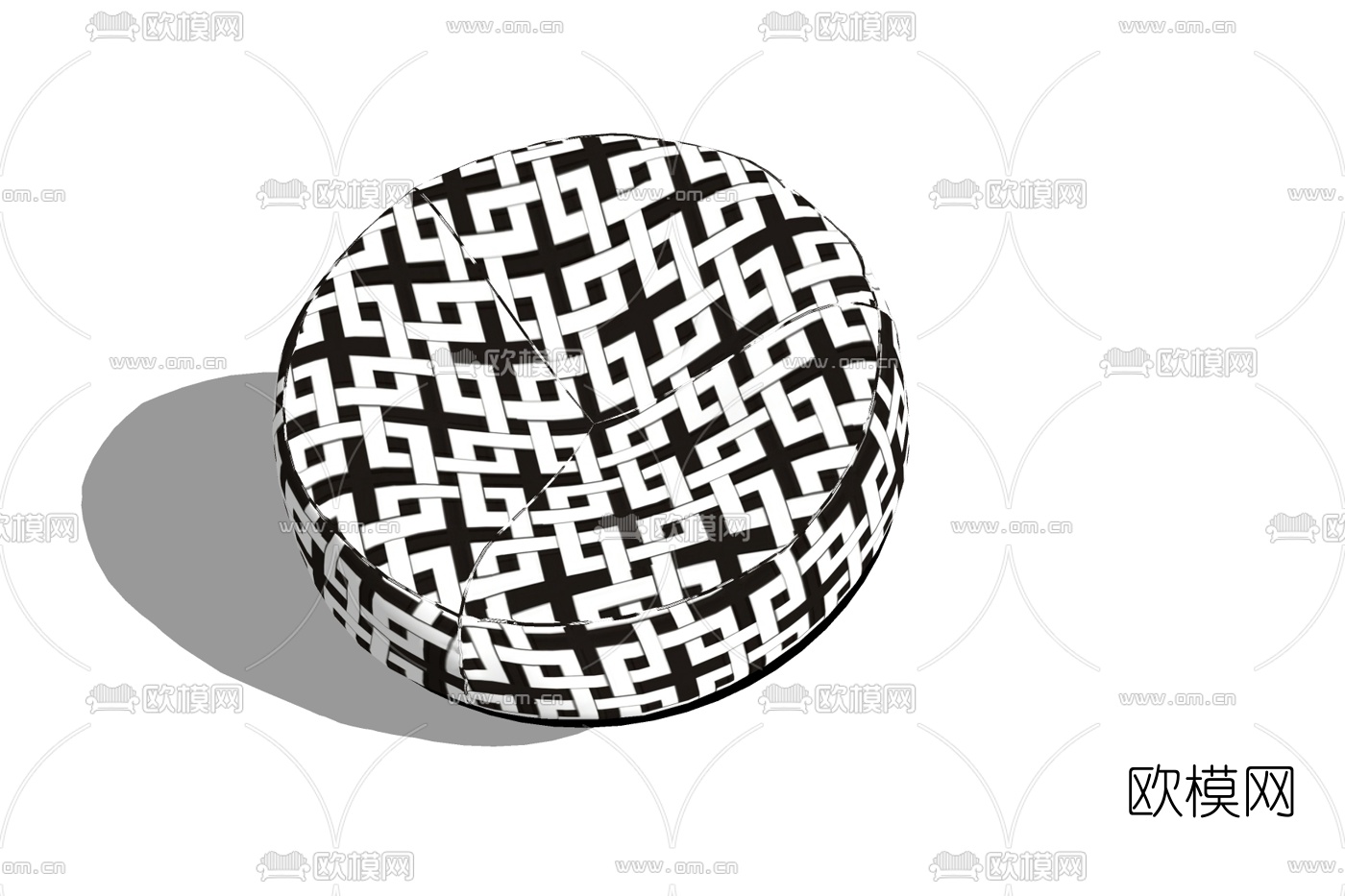 现代布艺休闲沙发免费su模型下载