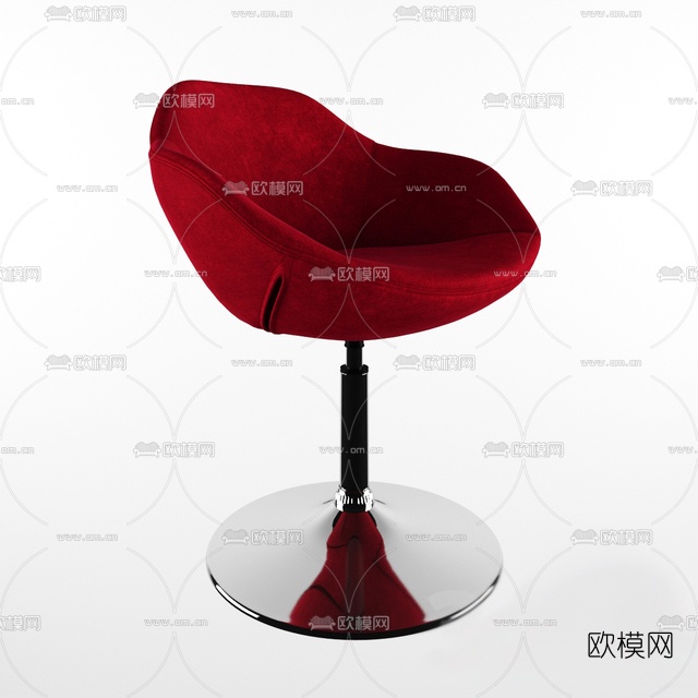 现代布艺休闲椅免费3d模型下载