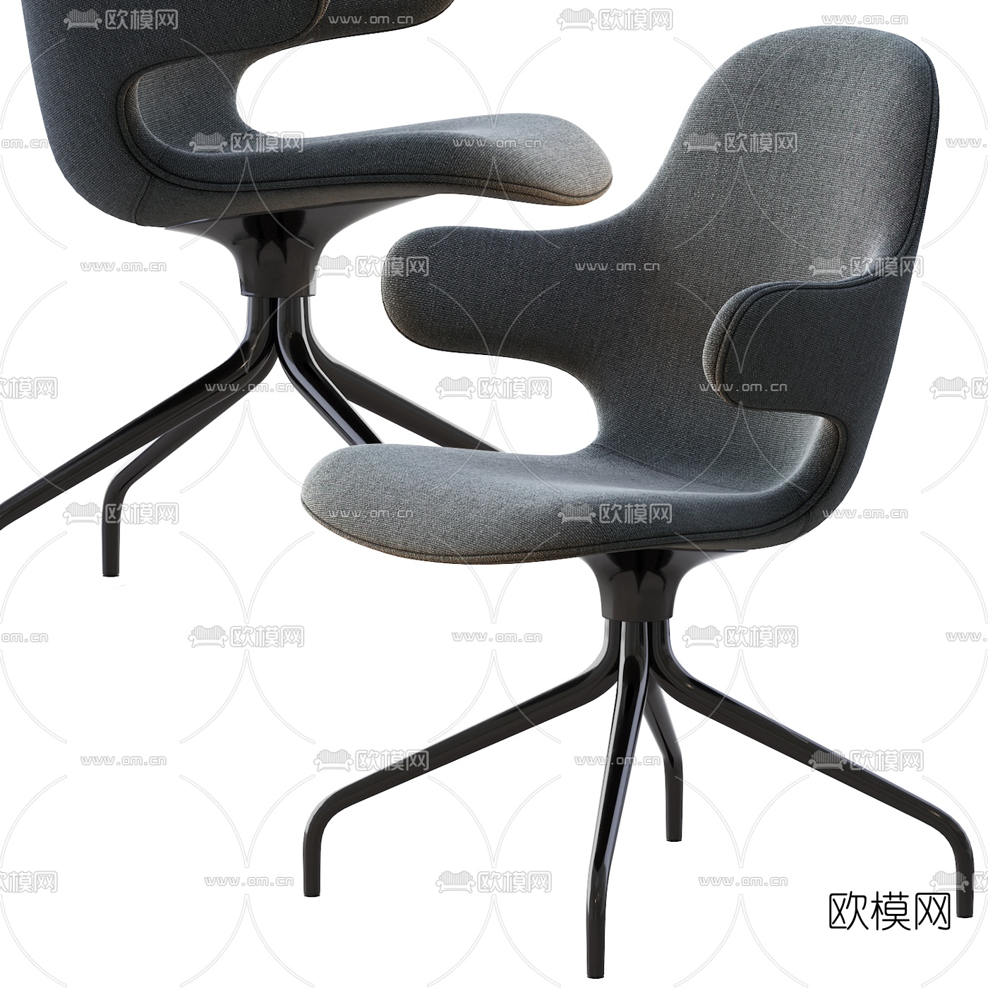 现代职员椅办公椅转椅3d模型