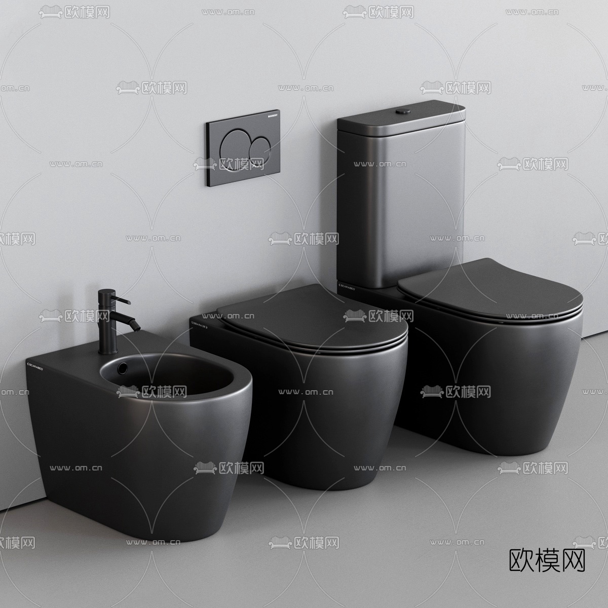 现代座便器马桶3d模型