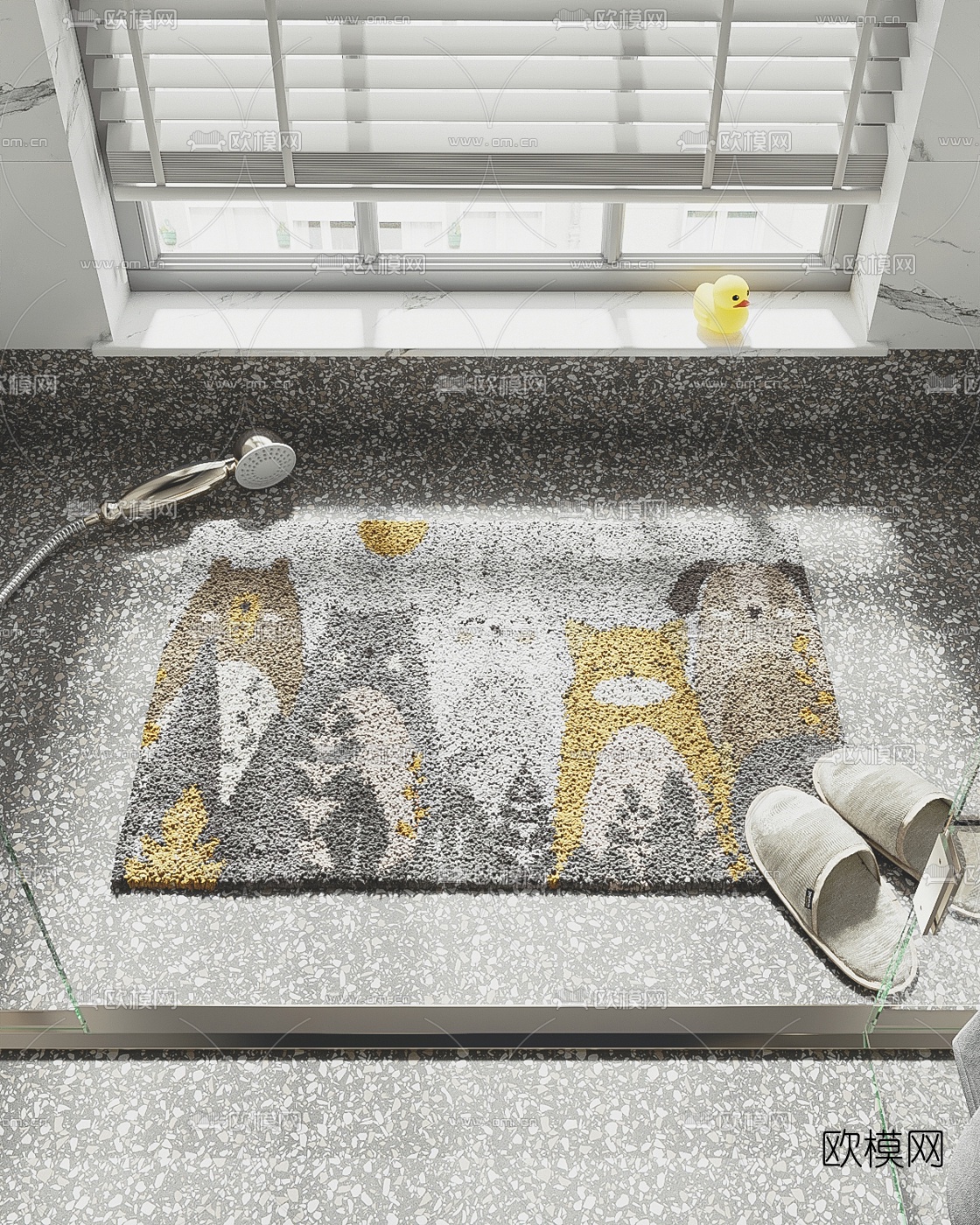 北欧儿童地毯3d模型下载（渲染图4）