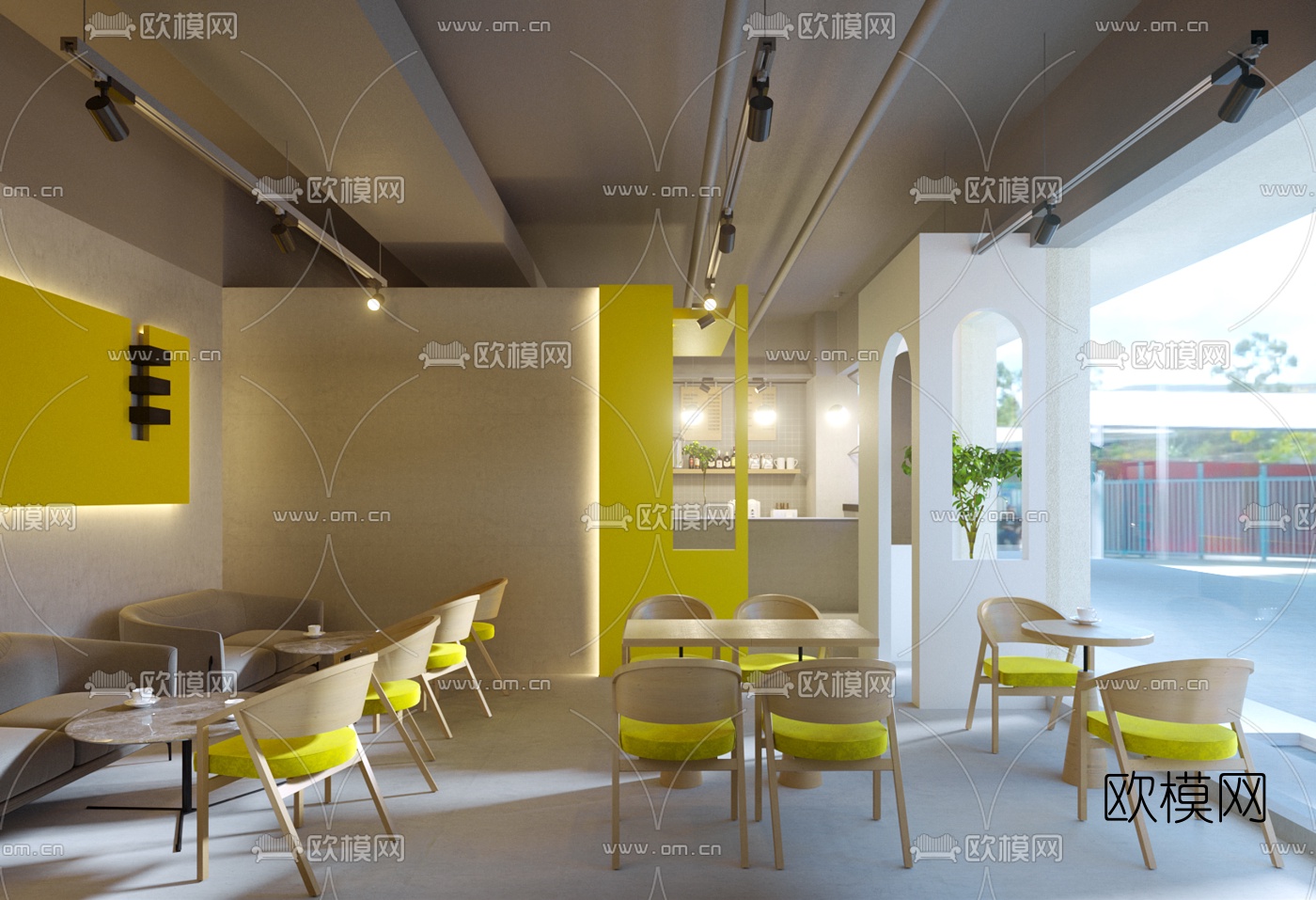 现代咖啡店3d模型
