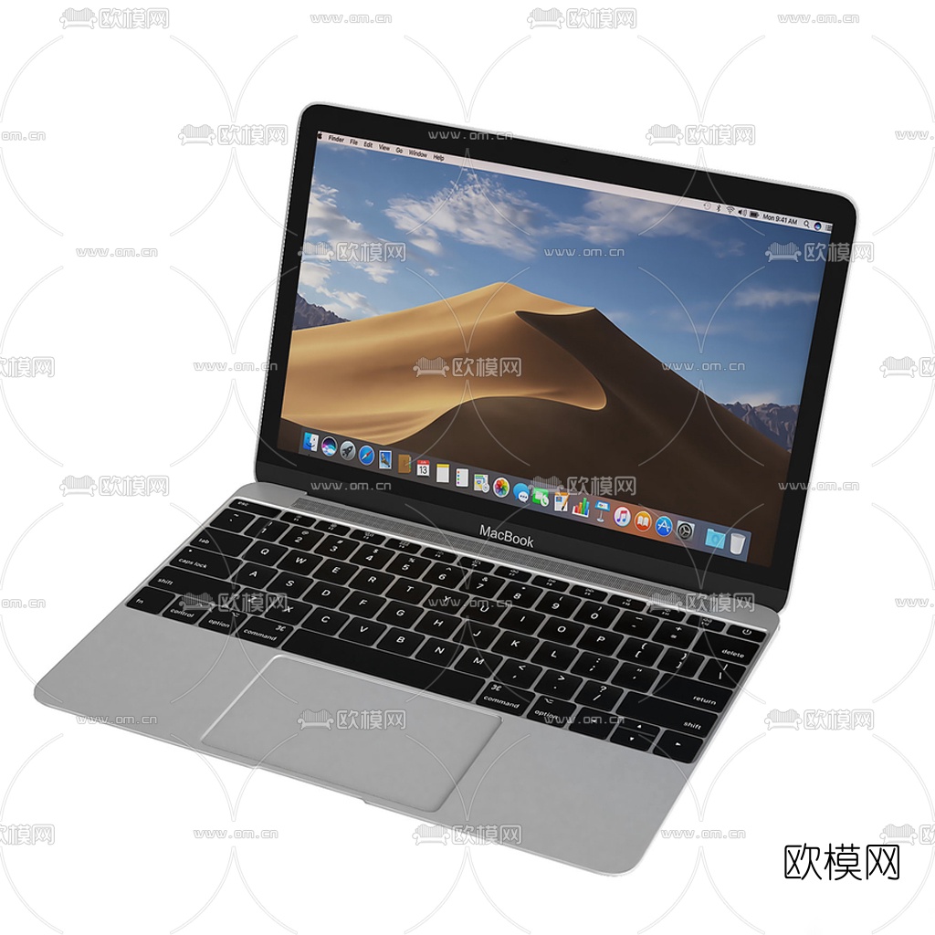 现代笔记本电脑麦克风3d模型下载（渲染图2）