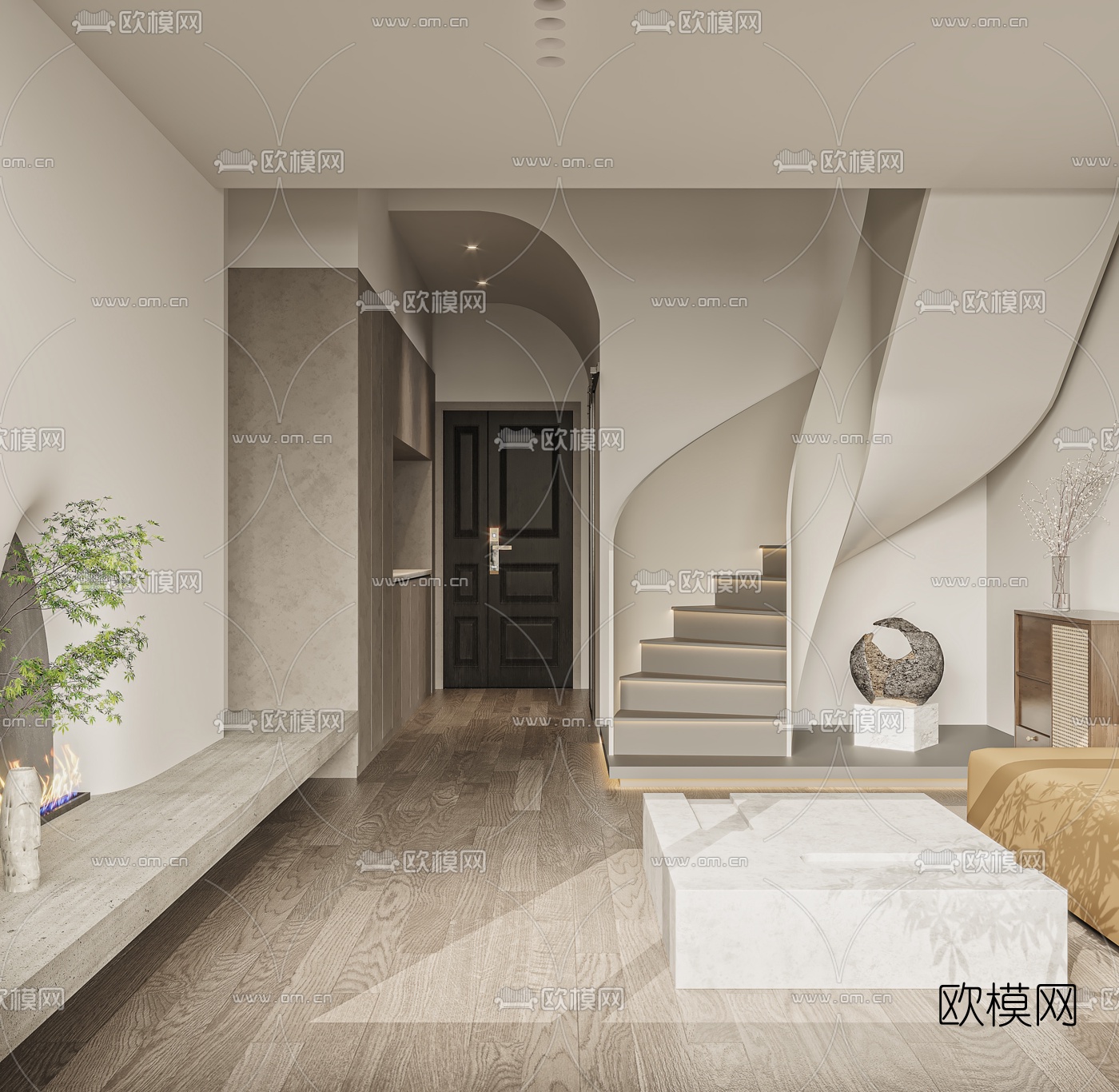 现代复式公寓3d模型