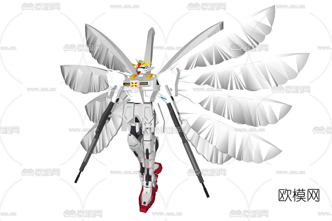 现代高达机器人玩具su模型下载