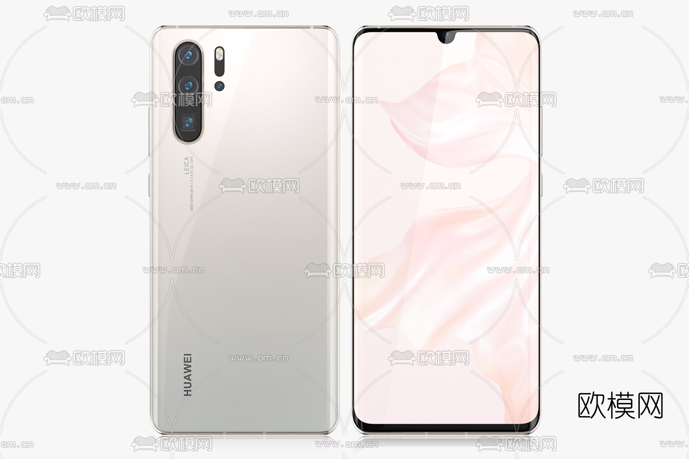现代华为P30pro手机3d模型