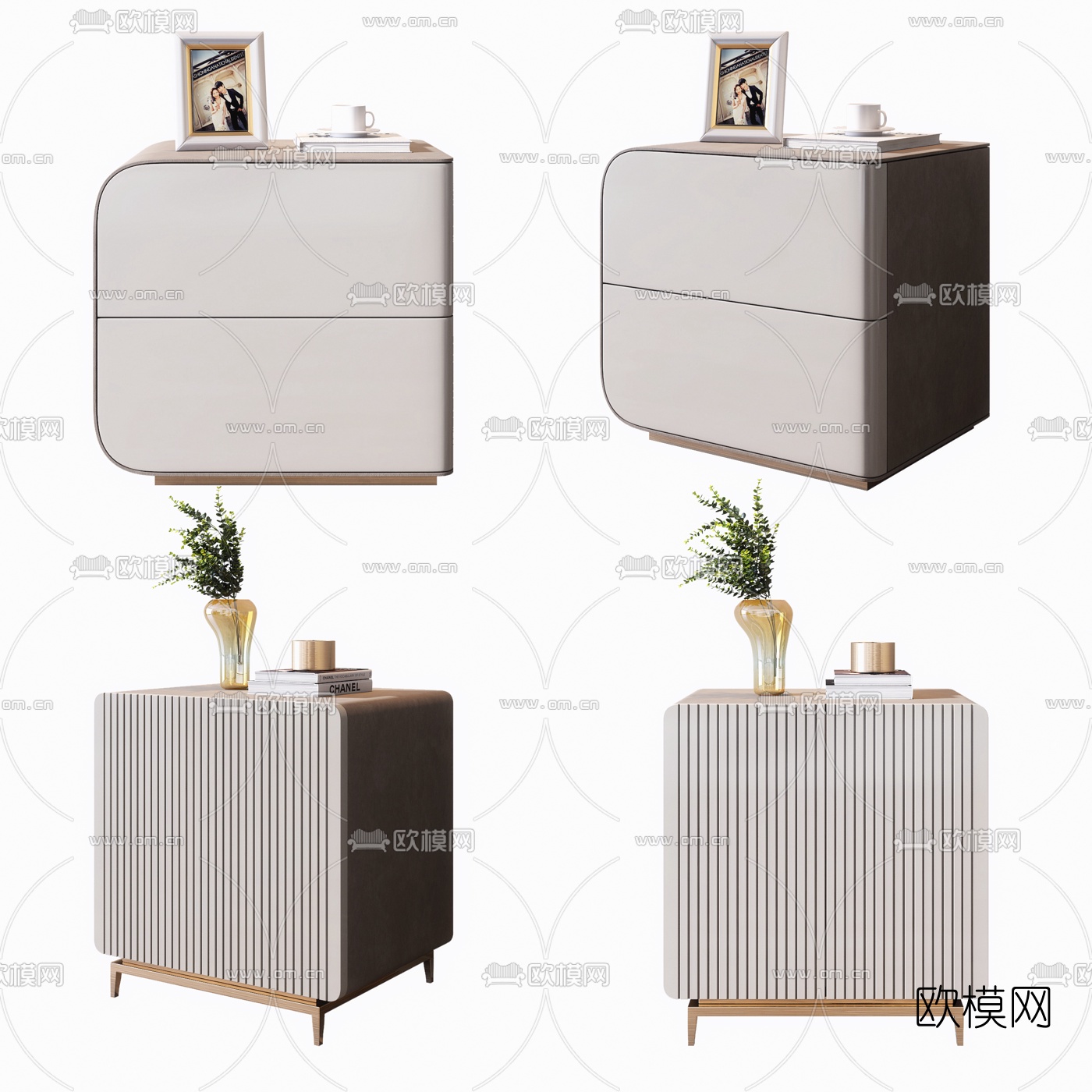 现代床头柜3d模型