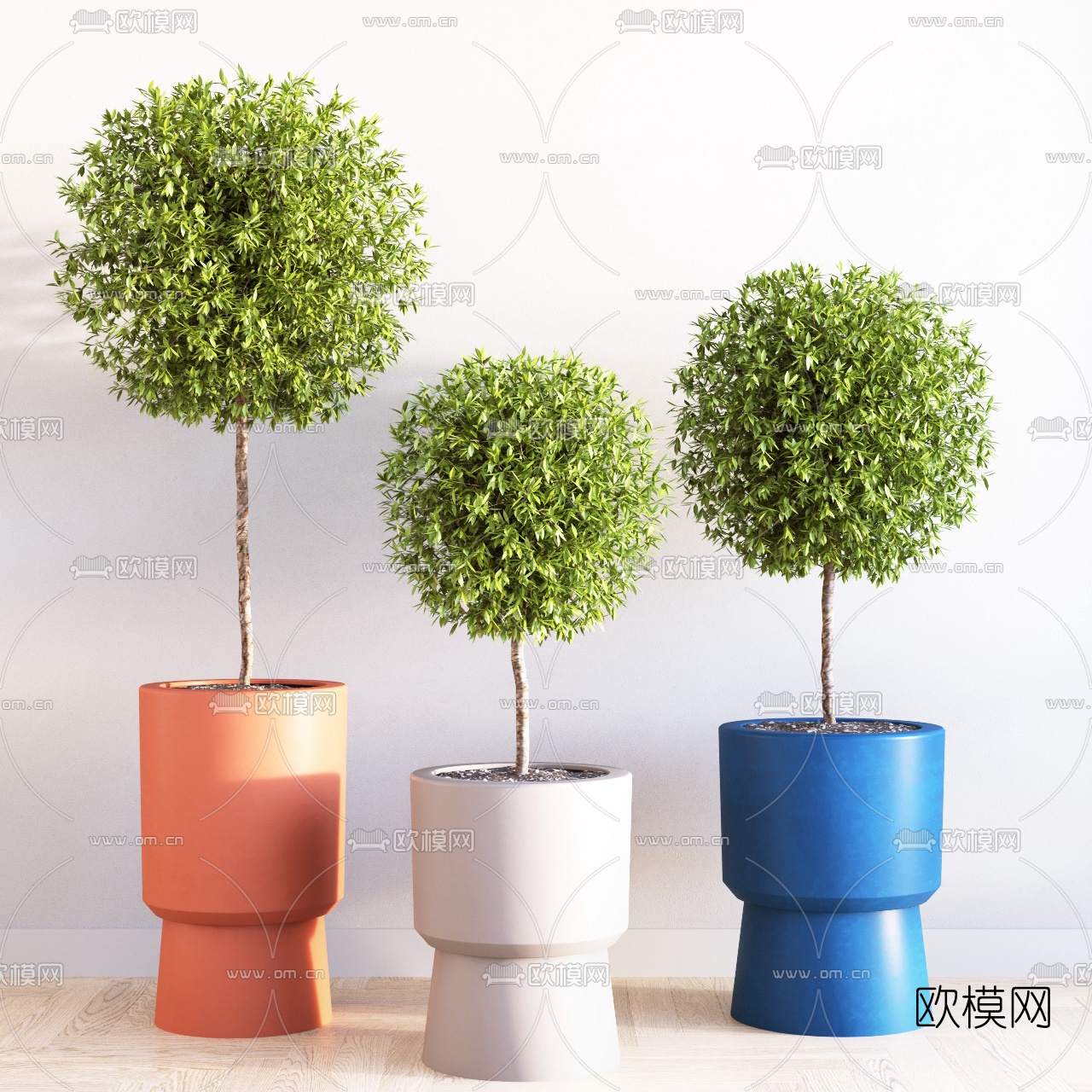 北欧绿植盆栽3d模型