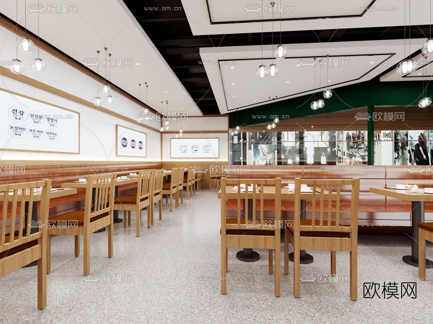 新中式快餐店3d模型