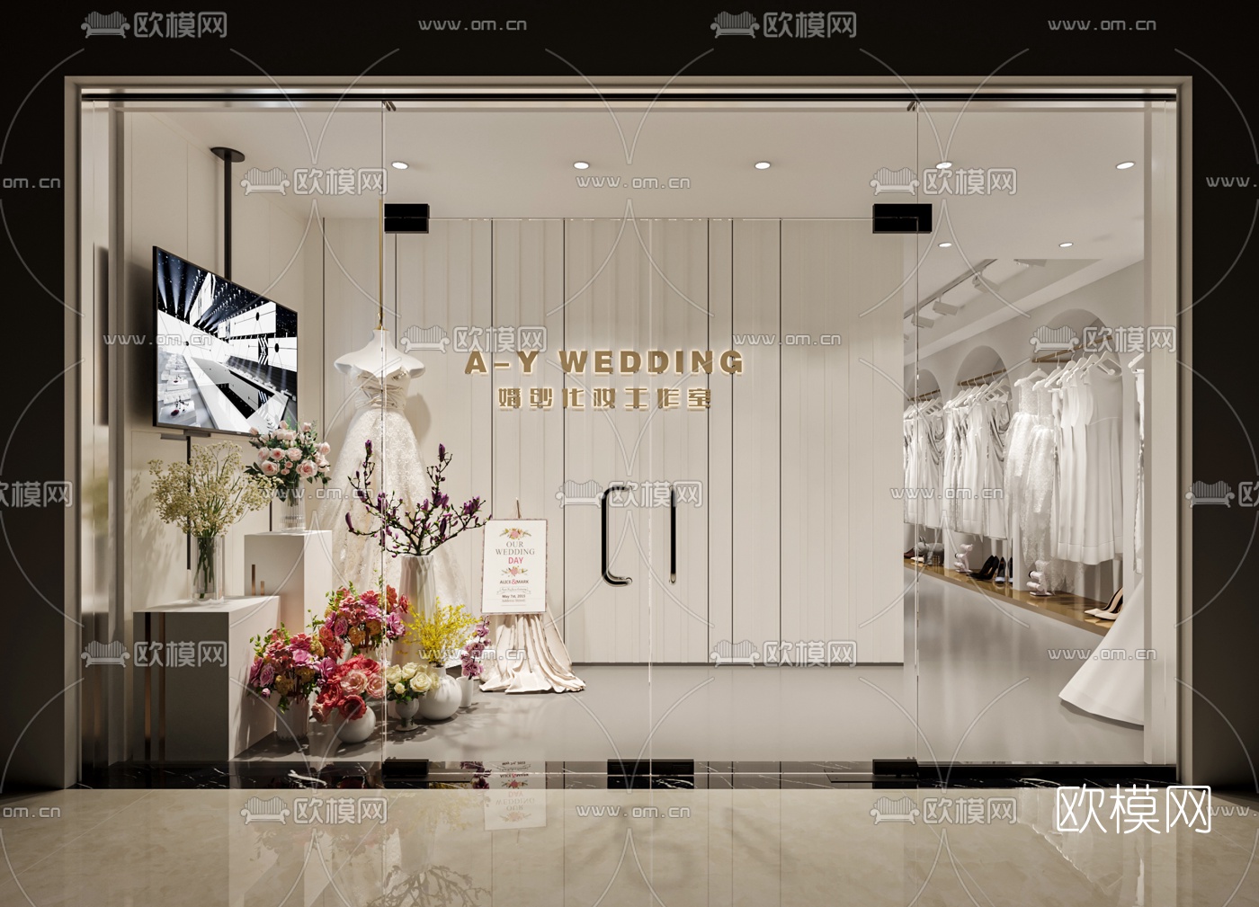现代婚纱店3d模型下载（渲染图4）