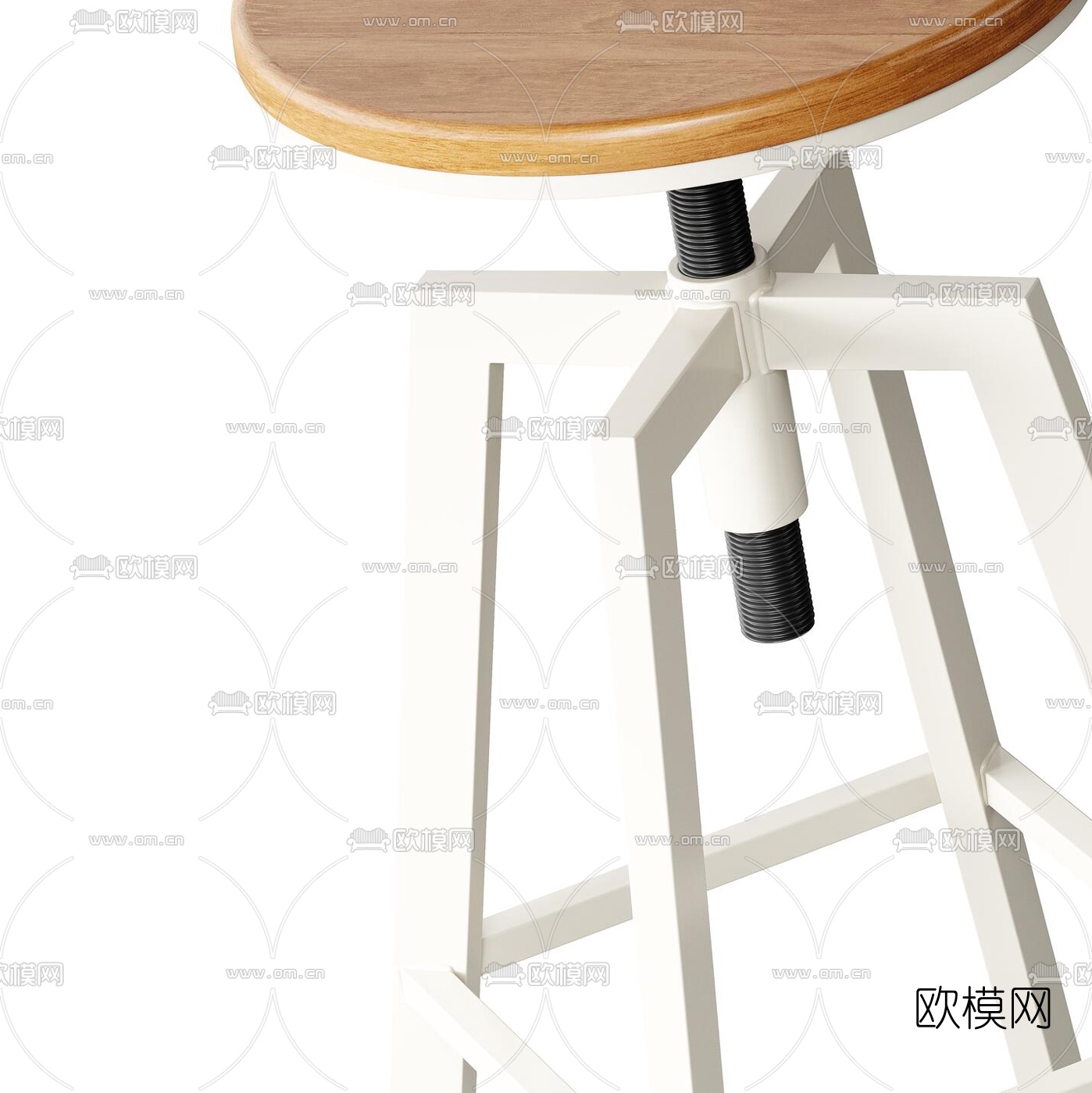工业风吧台椅3d模型