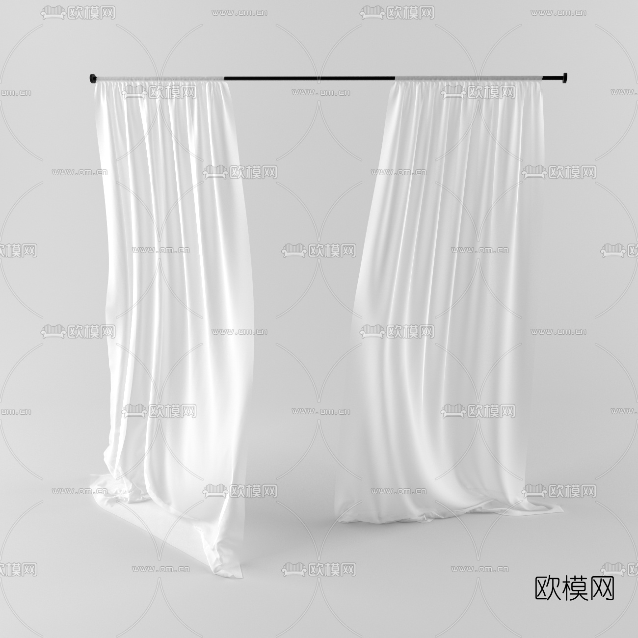 现代纱帘免费3d模型-免费3dmax模型库-欧模网